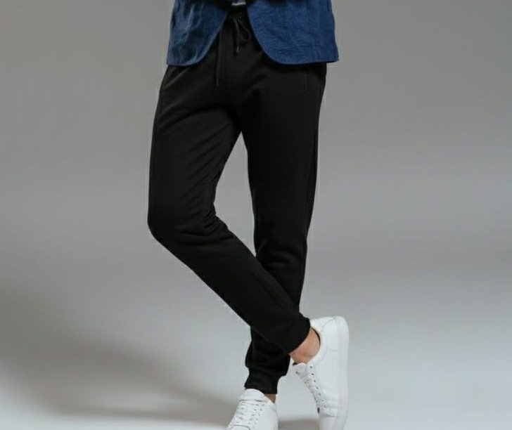Black Trouser with Double Side Zipper Pockets - Image 3