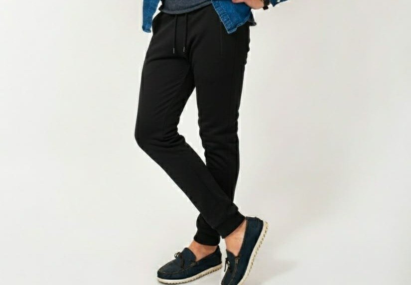 Black Trouser with Double Side Zipper Pockets - Image 2