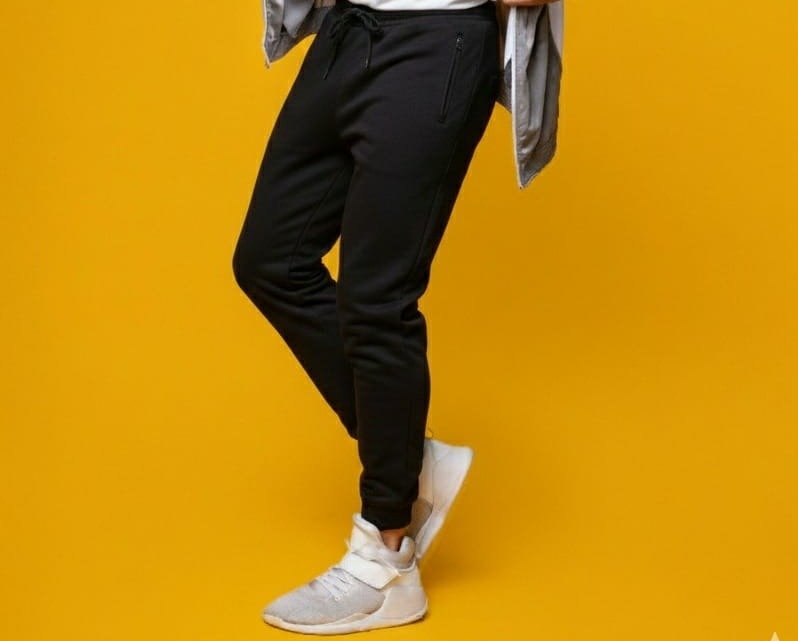 Black Trouser with Double Side Zipper Pockets